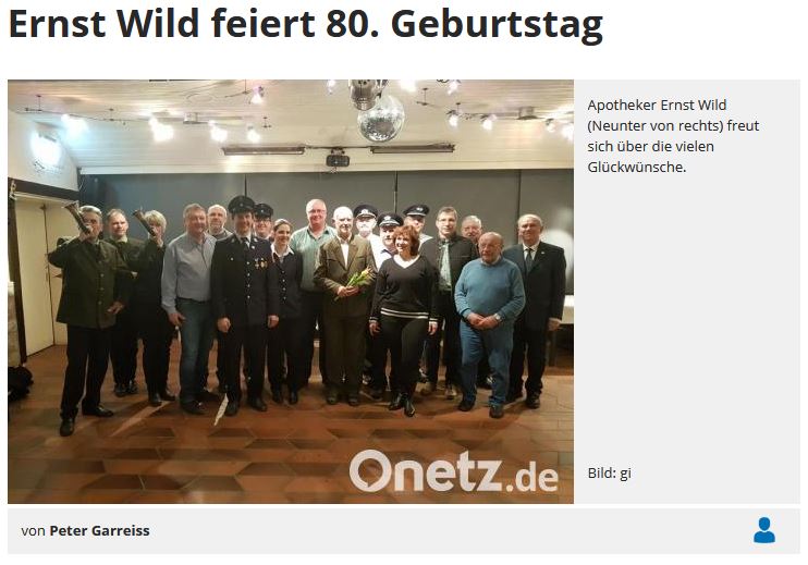 Ernst Wild feiert 80. Geburtstag